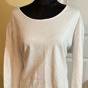 Classic White Long Sleeve Women's Top